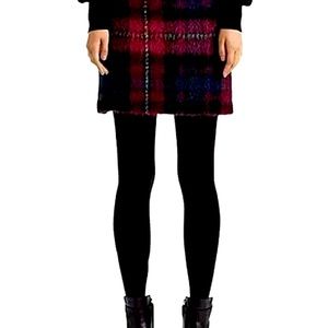 Ralph Lauren Plaid Mohair pencil Mini skirt